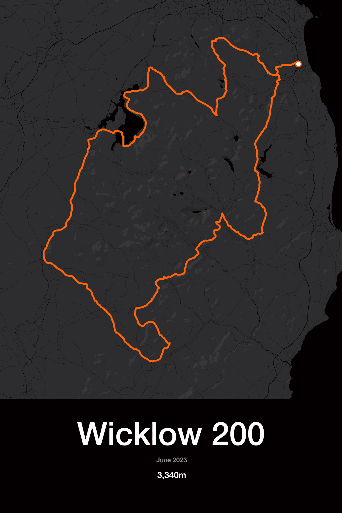 Custom print of the Wicklow 200