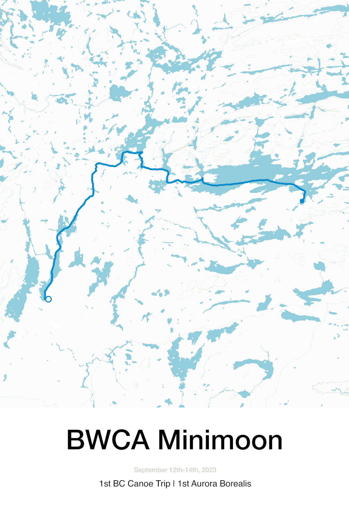 Custom print of the BWCA minimoon