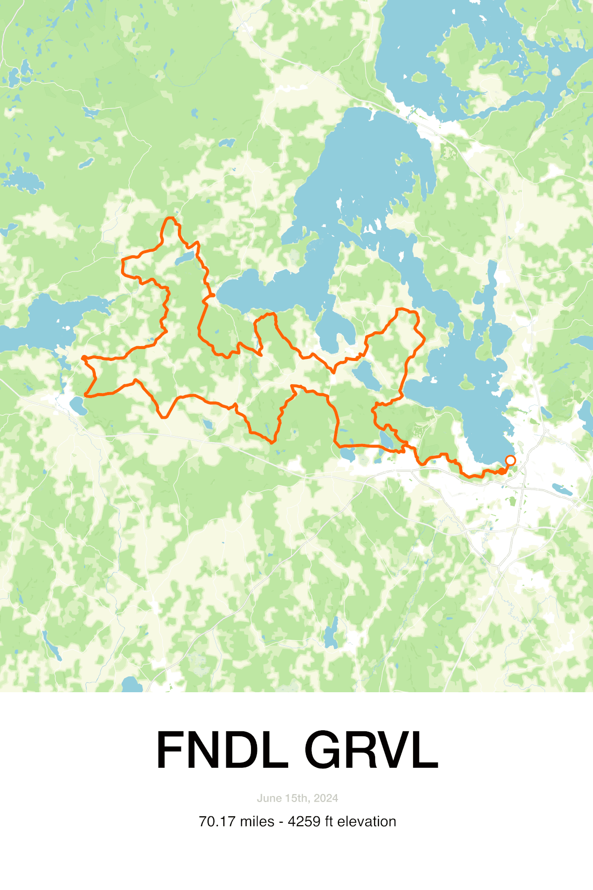 Custom print of the FNDL gravel