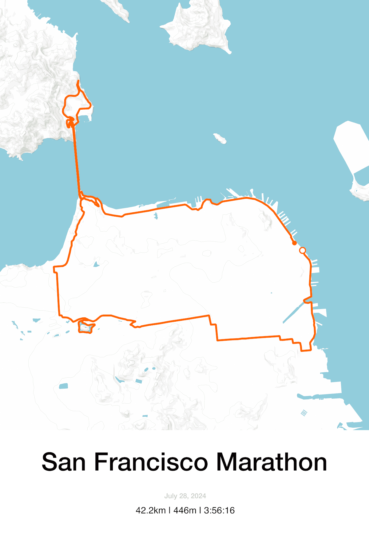 Custom print of the San Francisco Marathon