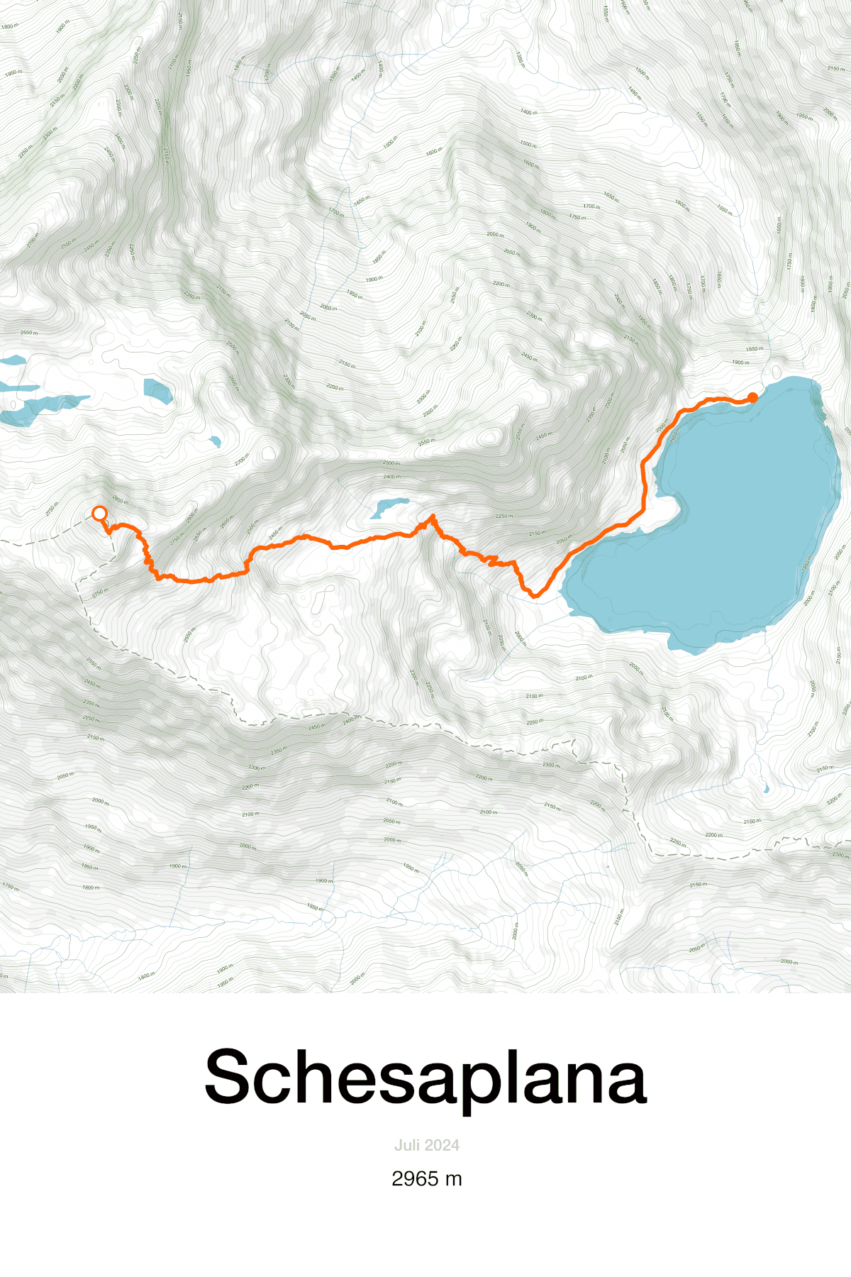 Custom print of the Schesaplana Trail